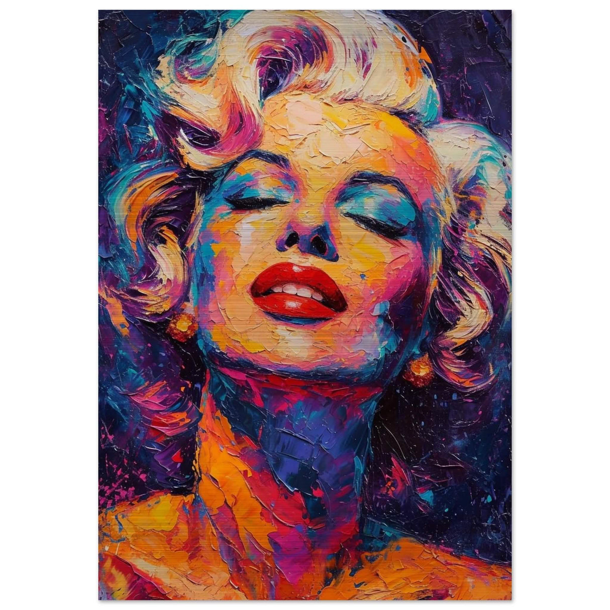 Marilyn Monroe Pop Art Wall Art - Brushed Aluminum Print - 70x100 cm / 28x40″ -