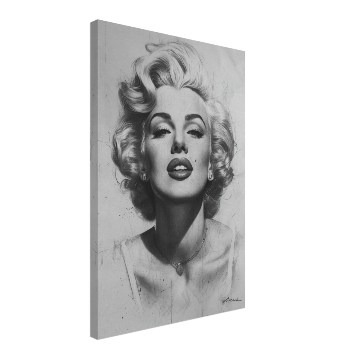 "Marilyn Monroe – Timeless Icon" – Black & White Glamour Portrait Wall Art Print - Canvas - 40x60 cm / 16x24″ -