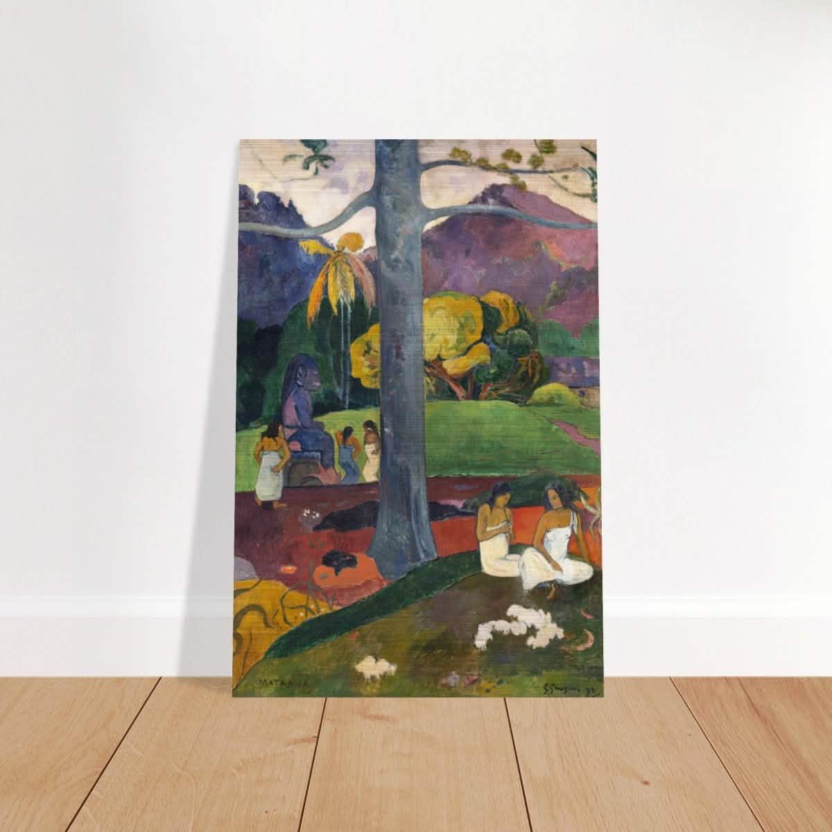 Mata Mua (Once Upon a Time) (1892) by Paul Gauguin | Vintage wall art print - Brushed Aluminum Print - 40x60 cm / 16x24″ -