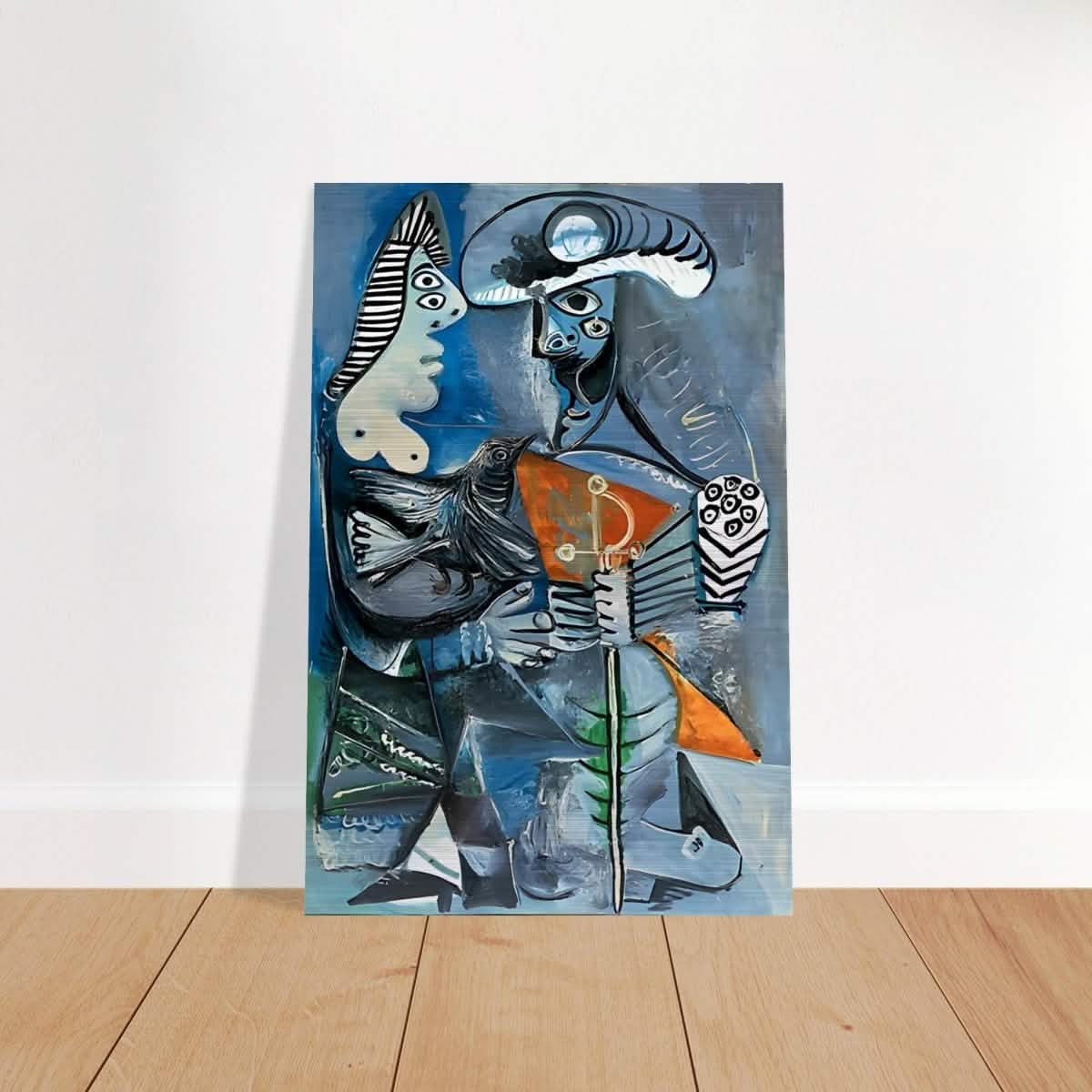 Matador & Wife by Pablo Picasso - Brushed Aluminum Print - 30x45 cm / 12x18″ -