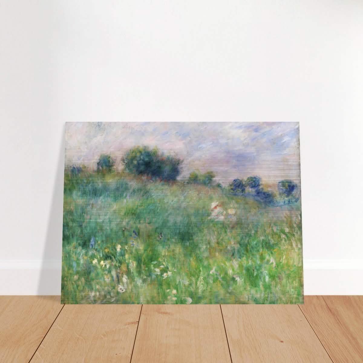 Meadow (La Prairie) by Pierre - Auguste Renoir (1841 - 1919) | wall art print - 60x80 cm / 24x32″ - Brushed Aluminum Print -