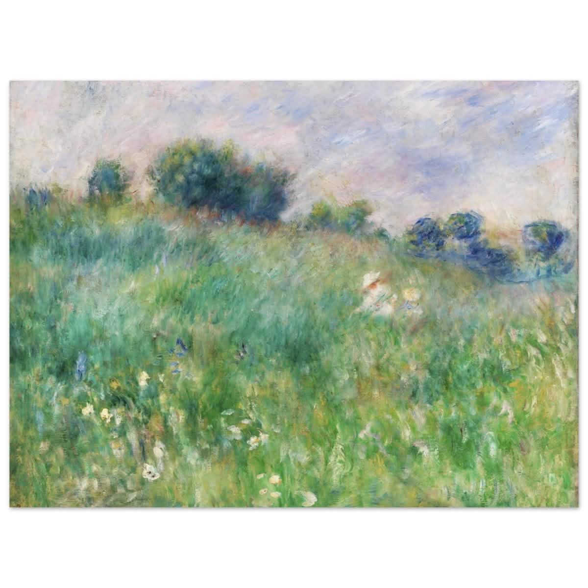 Meadow (La Prairie) by Pierre - Auguste Renoir (1841 - 1919) | wall art print - 60x80 cm / 24x32″ - Aluminum Print -