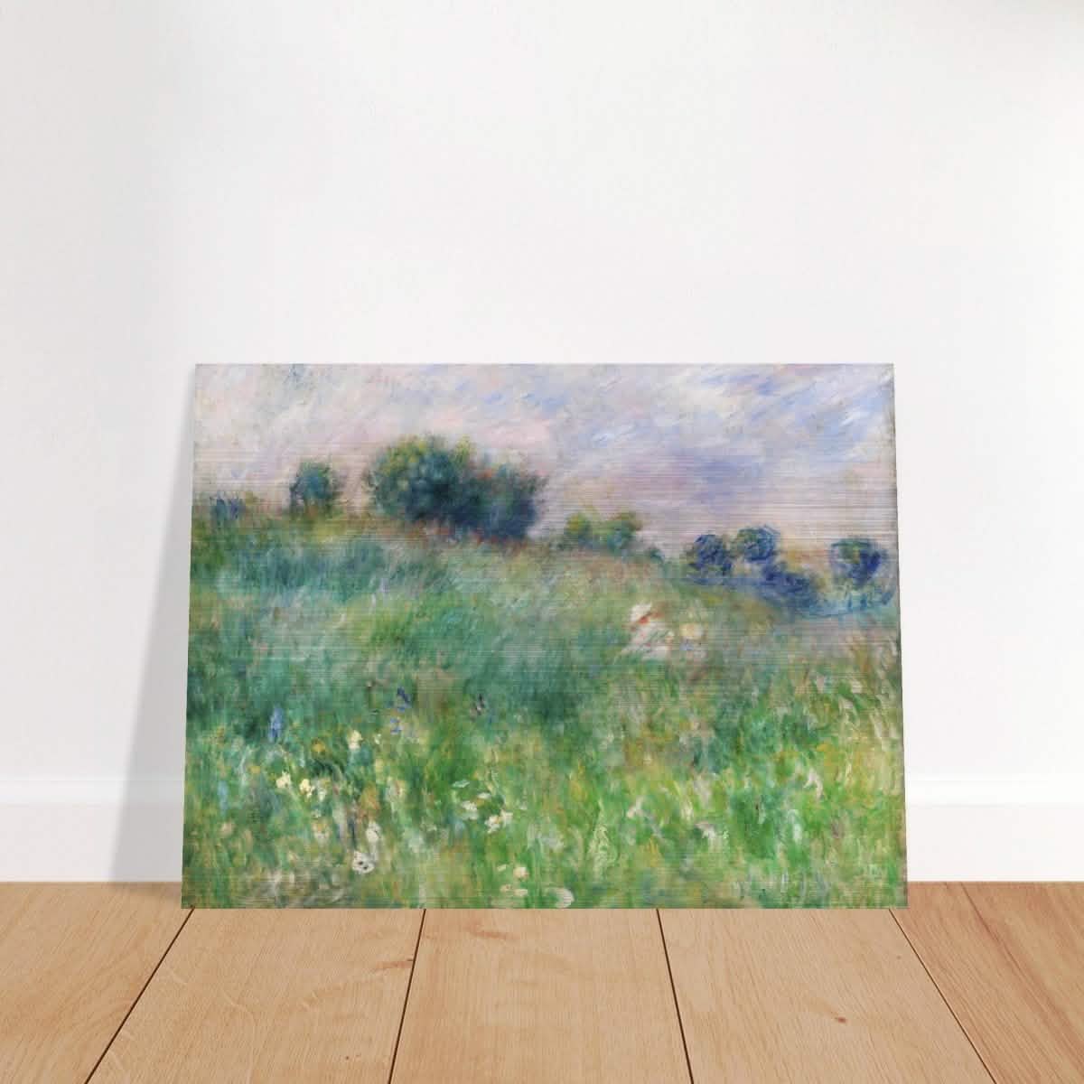 Meadow (La Prairie) by Pierre - Auguste Renoir (1841 - 1919) | wall art print - 30x40 cm / 12x16″ - Brushed Aluminum Print -
