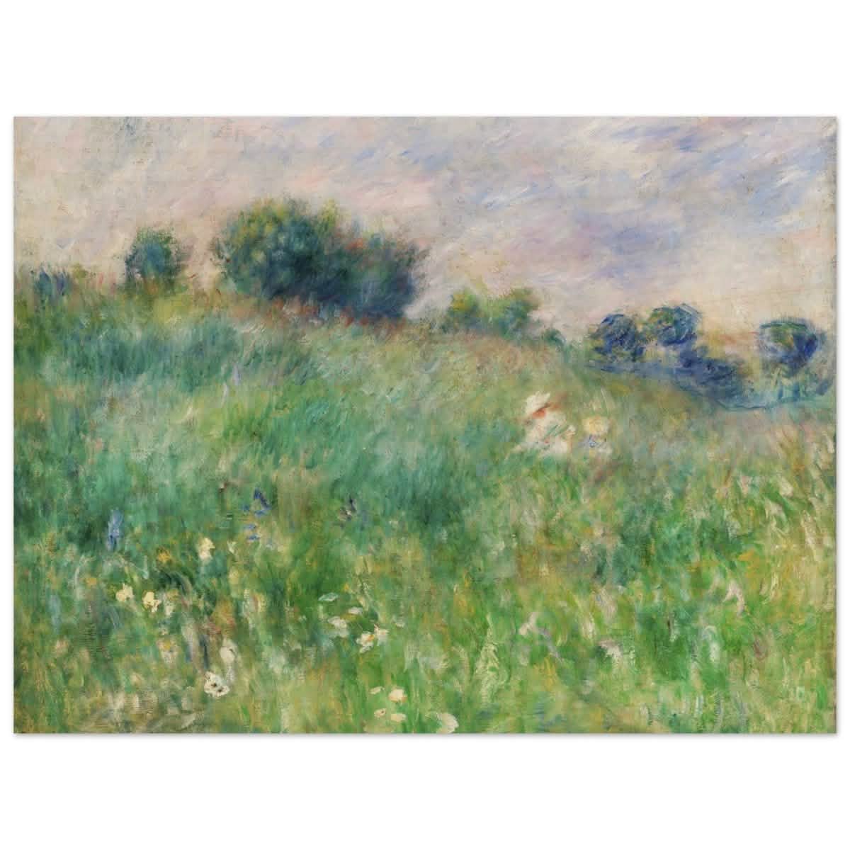 Meadow (La Prairie) by Pierre - Auguste Renoir (1841 - 1919) | wall art print - 60x80 cm / 24x32″ - Wood Prints -