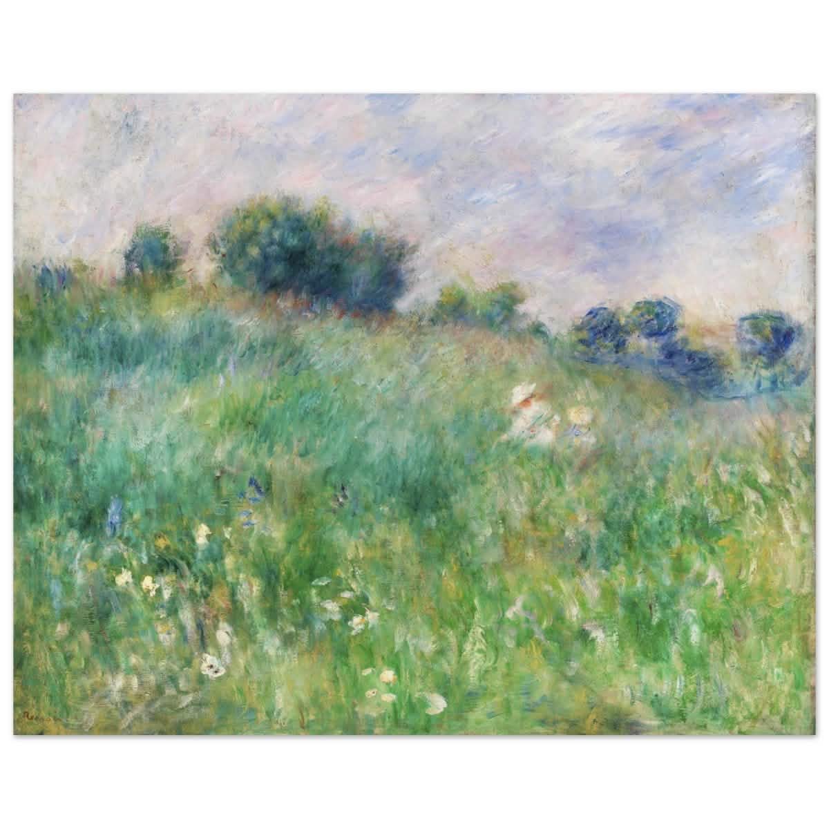 Meadow (La Prairie) by Pierre - Auguste Renoir (1841 - 1919) | wall art print - 40x50 cm / 16x20″ - Aluminum Print -