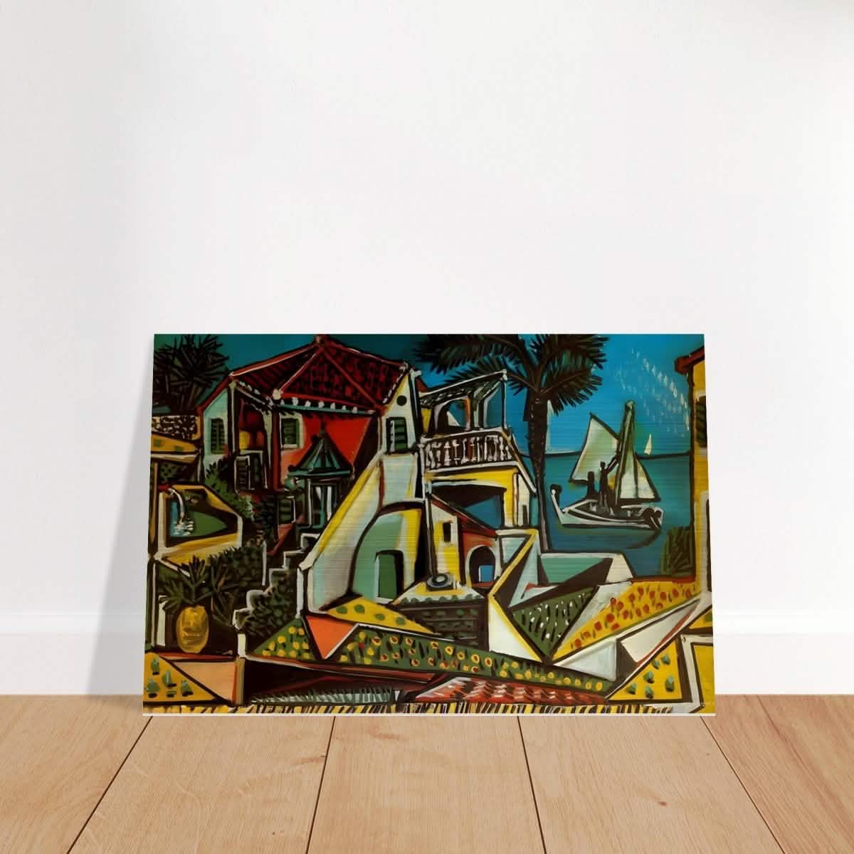 Mediterranean landscape by Pablo Picasso - Brushed Aluminum Print - 30x45 cm / 12x18″ -