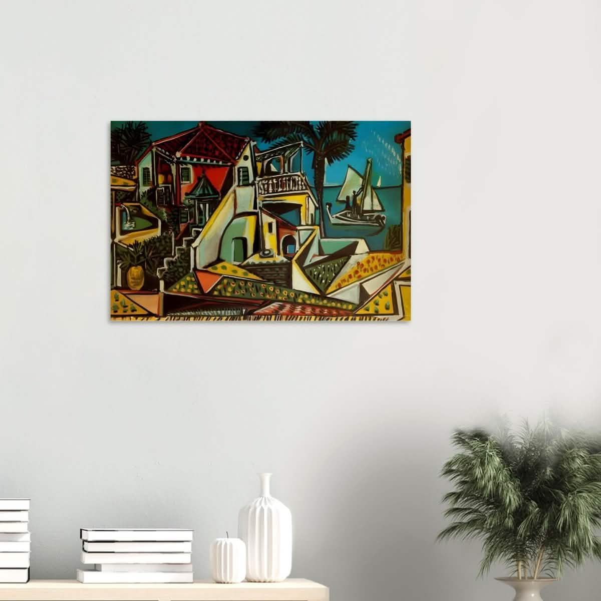 Mediterranean landscape by Pablo Picasso - Wood Prints - 50x75 cm / 20x30″ - 10 mm