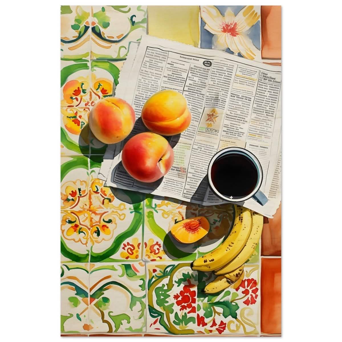 Mediterranean Morning | Contemporary Realism | wall art print - Wood Prints - 50x75 cm / 20x30″ -