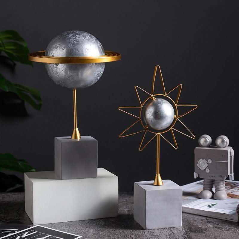 Milky Way Galaxy Resin Ornaments – Nordic Abstract Space Décor - Moon -