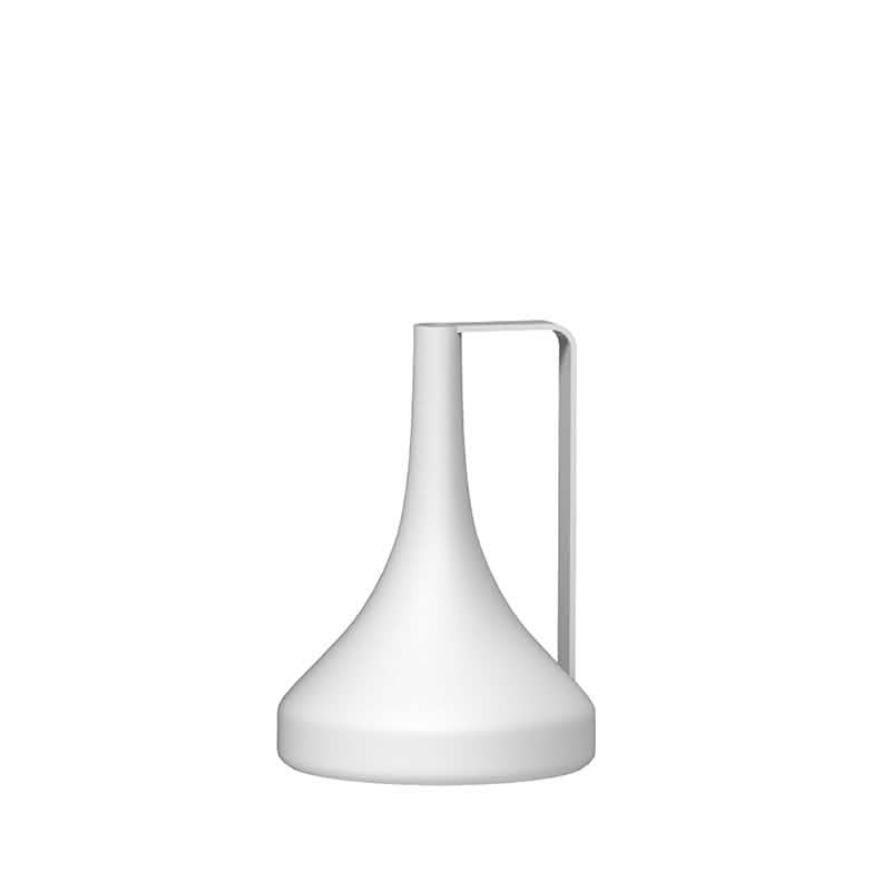 Modern Geometric Resin Vase – Minimalist Black & White Sculptural Decor - White Wide Geometric Vase (31.5cm) -