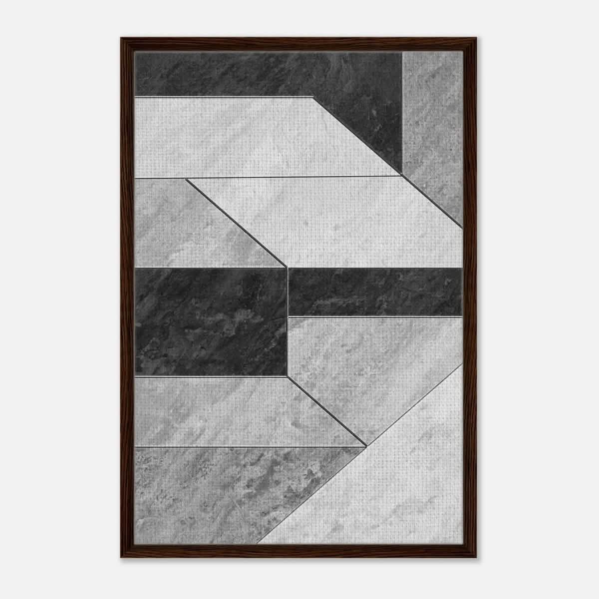 Modern Wall art Print | Da Vinci Abstract Wall art Print | Minimalist - Framed Canvas - 60x90 cm / 24x36″ - Dark wood frame