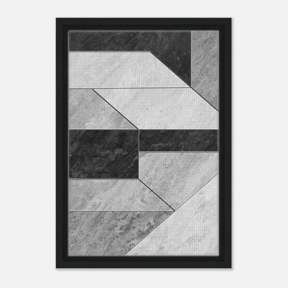 Modern Wall art Print | Da Vinci Abstract Wall art Print | Minimalist - Framed Canvas - 30x45 cm / 12x18″ - Black frame