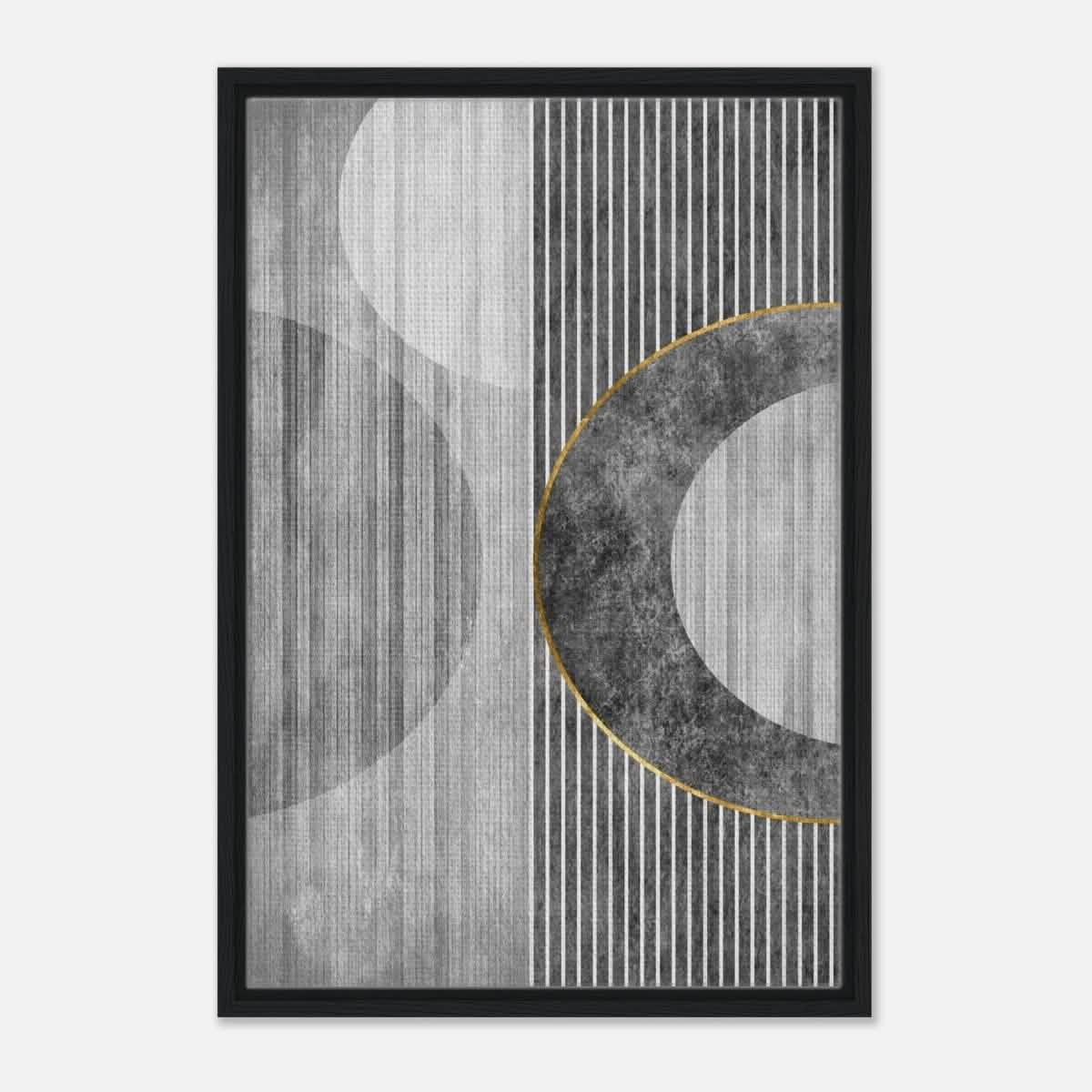 Modern Wall art Print | Da Vinci Abstract Wall art Print | Minimalist - Framed Canvas - 50x75 cm / 20x30″ - Black frame