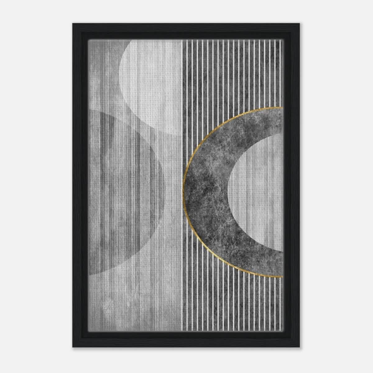 Modern Wall art Print | Da Vinci Abstract Wall art Print | Minimalist - Framed Canvas - 30x45 cm / 12x18″ - Black frame