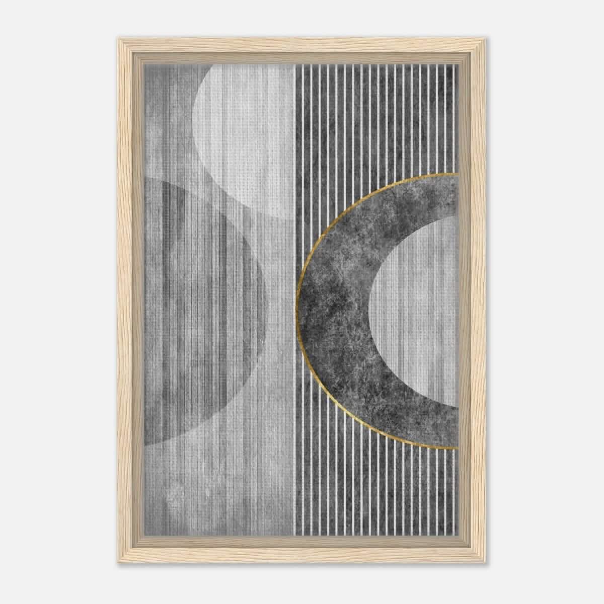 Modern Wall art Print | Da Vinci Abstract Wall art Print | Minimalist - Framed Canvas - 30x45 cm / 12x18″ - Wood frame