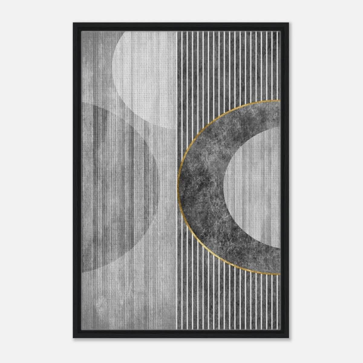Modern Wall art Print | Da Vinci Abstract Wall art Print | Minimalist - Framed Canvas - 60x90 cm / 24x36″ - Black frame