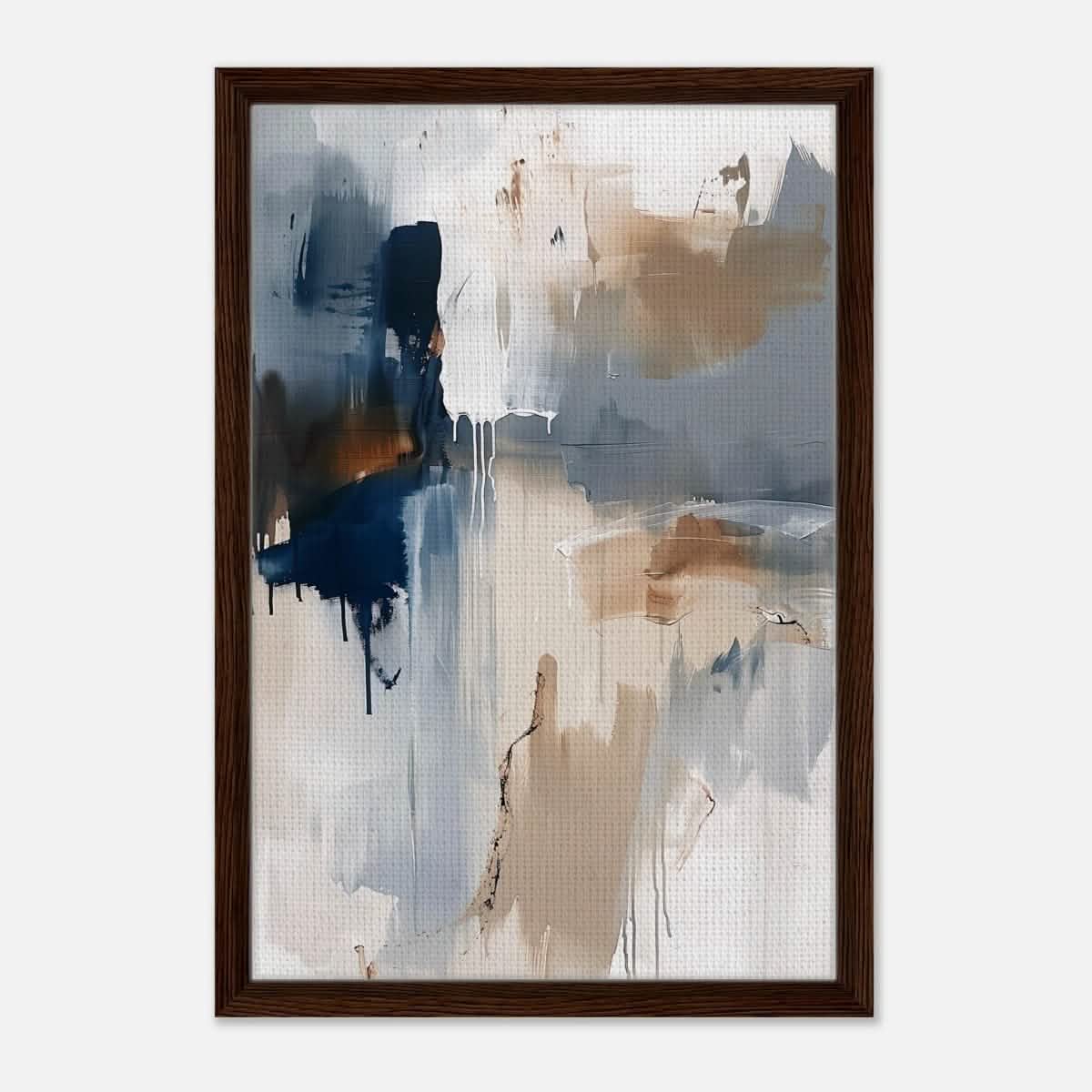 Modern Wall art Print | Da Vinci Abstract Wall art Print - Framed Canvas - 40x60 cm / 16x24″ - Dark wood frame