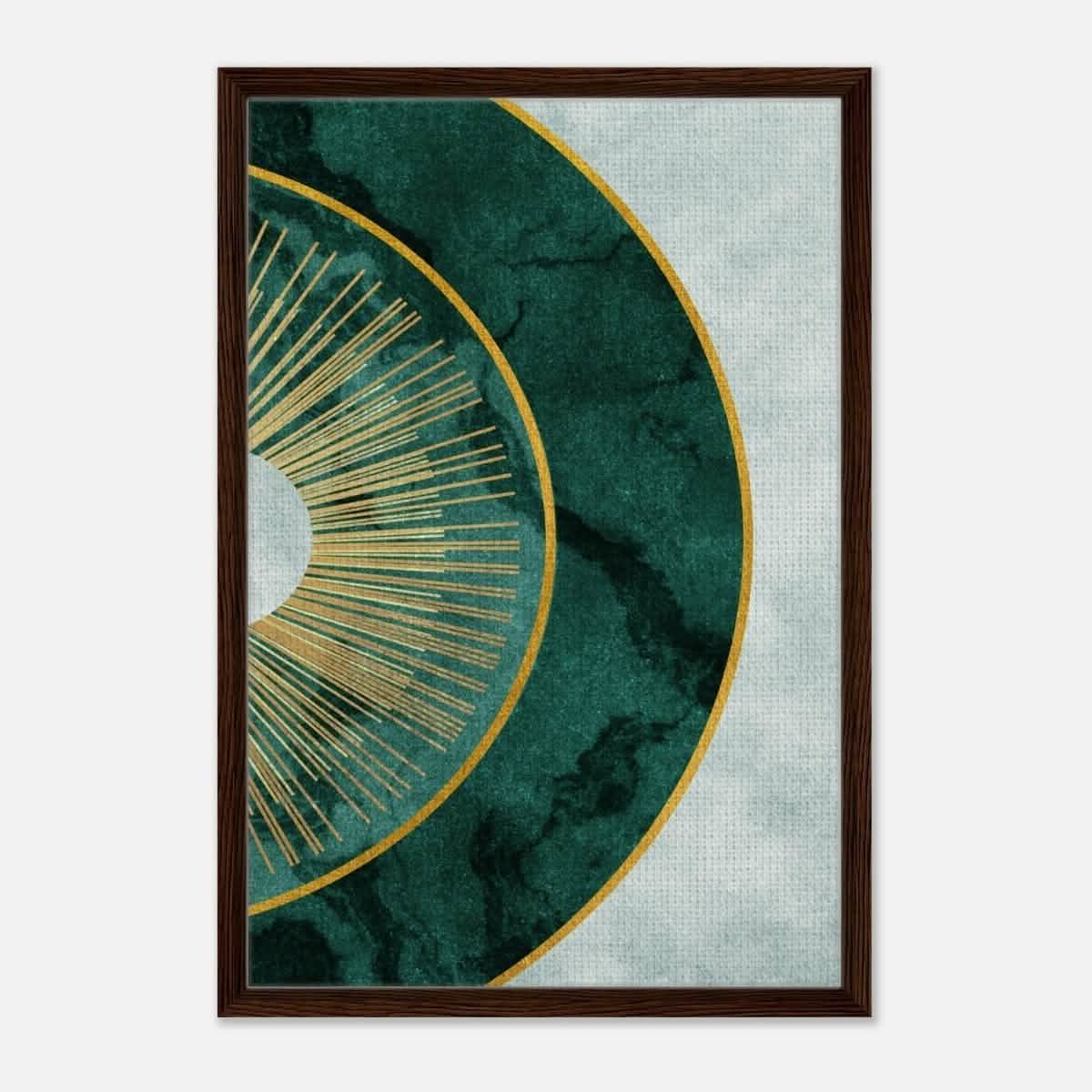 Modern Wall art Print | Da Vinci Abstract Wall art Print - Framed Canvas - 50x75 cm / 20x30″ - Dark wood frame