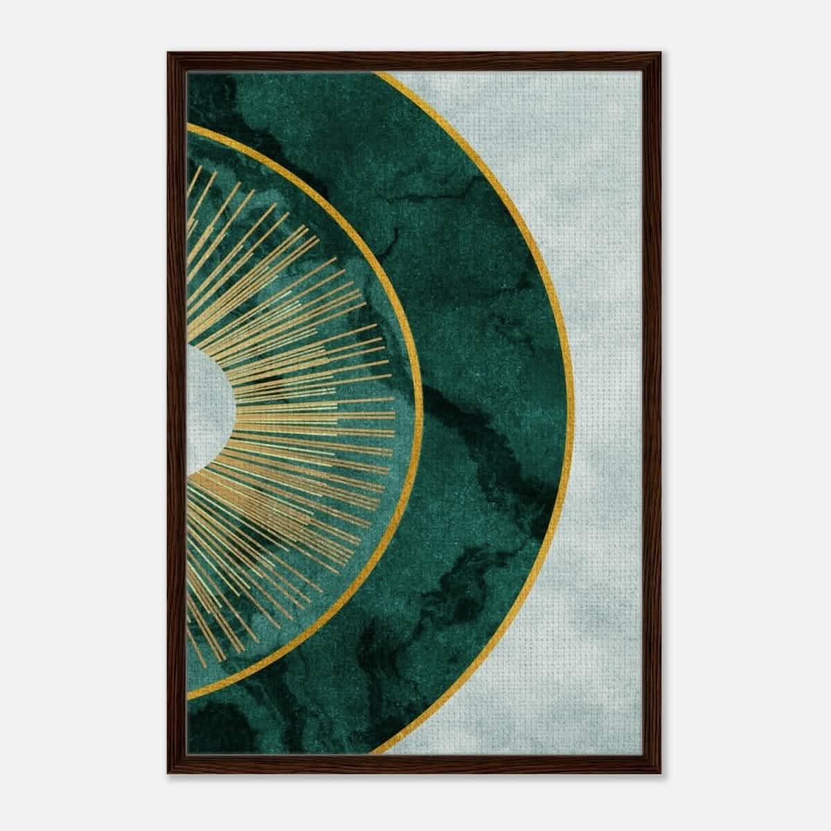 Modern Wall art Print | Da Vinci Abstract Wall art Print - Framed Canvas - 60x90 cm / 24x36″ - Dark wood frame