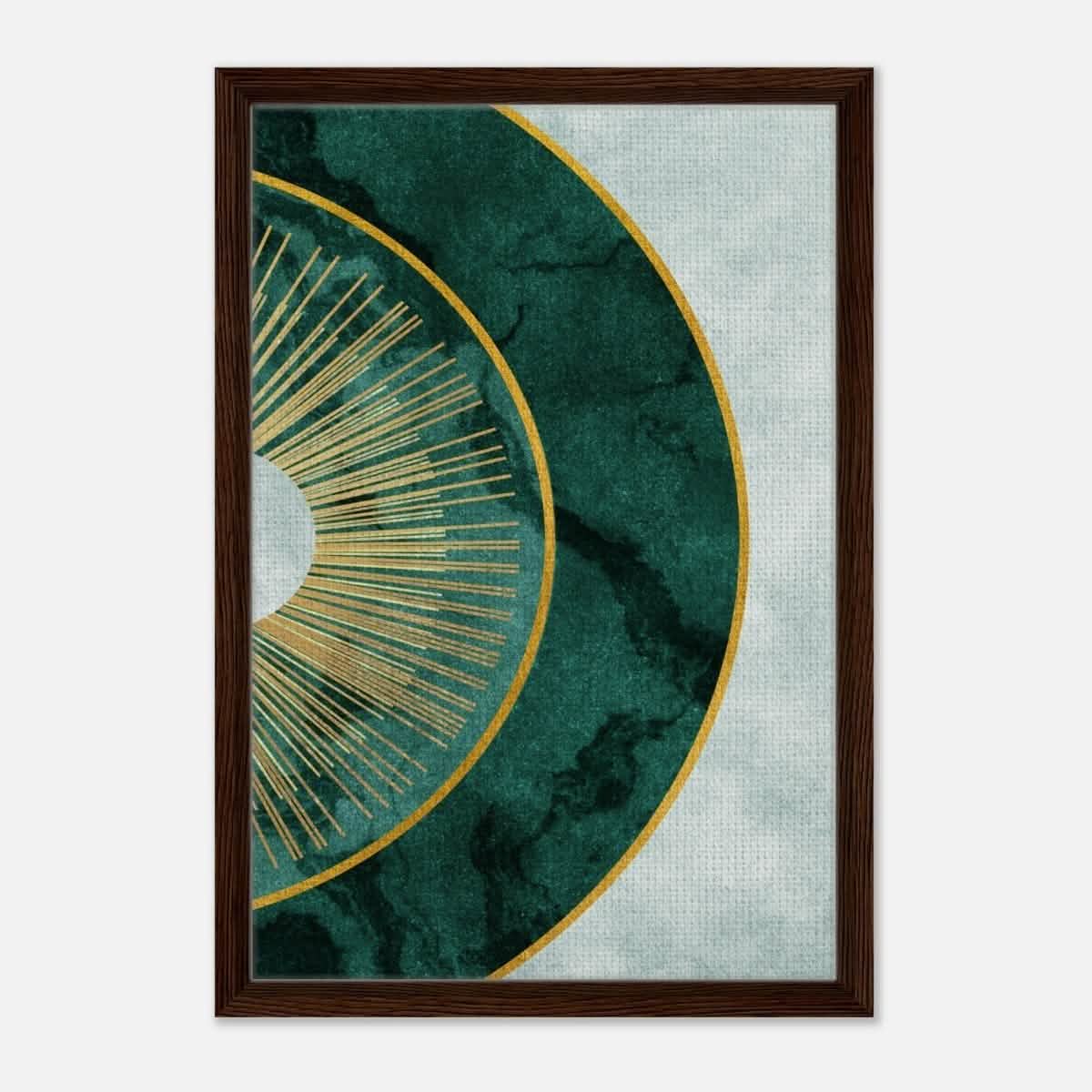 Modern Wall art Print | Da Vinci Abstract Wall art Print - Framed Canvas - 40x60 cm / 16x24″ - Dark wood frame