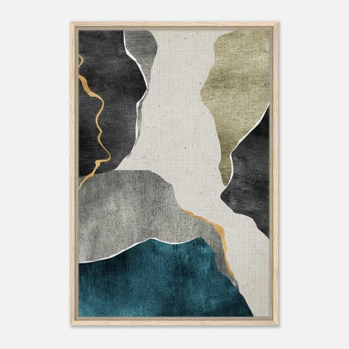 Modern Wall art Print | Da Vinci Abstract Wall art Print - Framed Canvas - 60x90 cm / 24x36″ - Wood frame