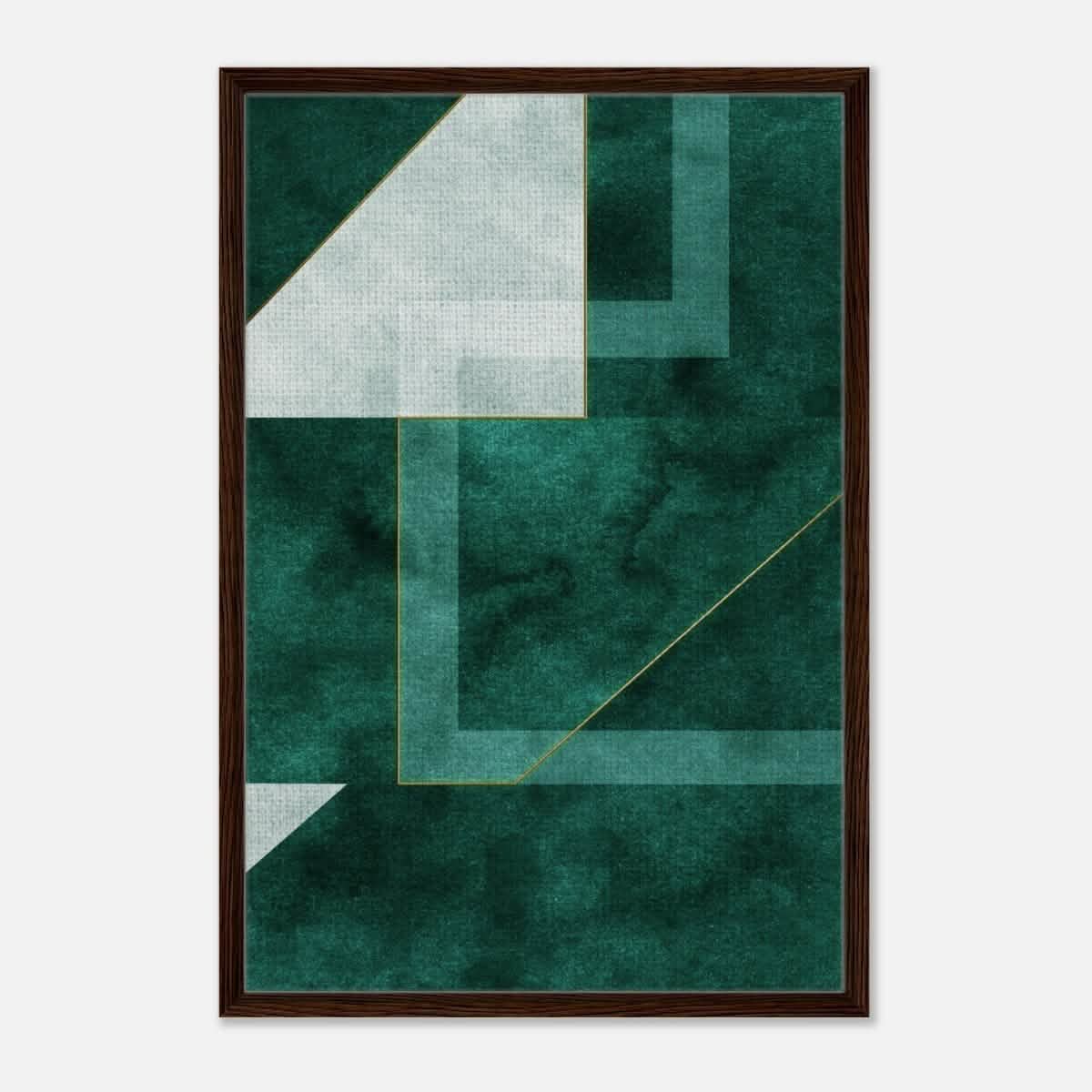 Modern Wall art Print | Da Vinci Abstract Wall art Print - Framed Canvas - 60x90 cm / 24x36″ - Dark wood frame