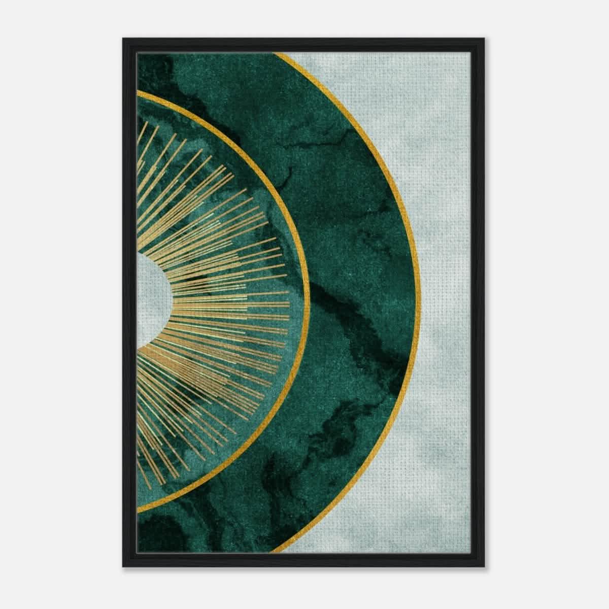 Modern Wall art Print | Da Vinci Abstract Wall art Print - Framed Canvas - 60x90 cm / 24x36″ - Black frame