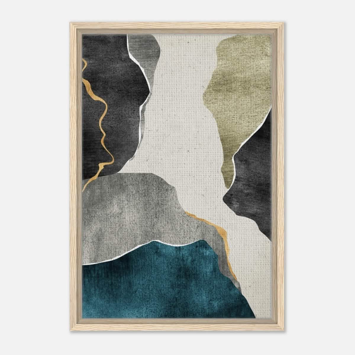Modern Wall art Print | Da Vinci Abstract Wall art Print - Framed Canvas - 40x60 cm / 16x24″ - Wood frame
