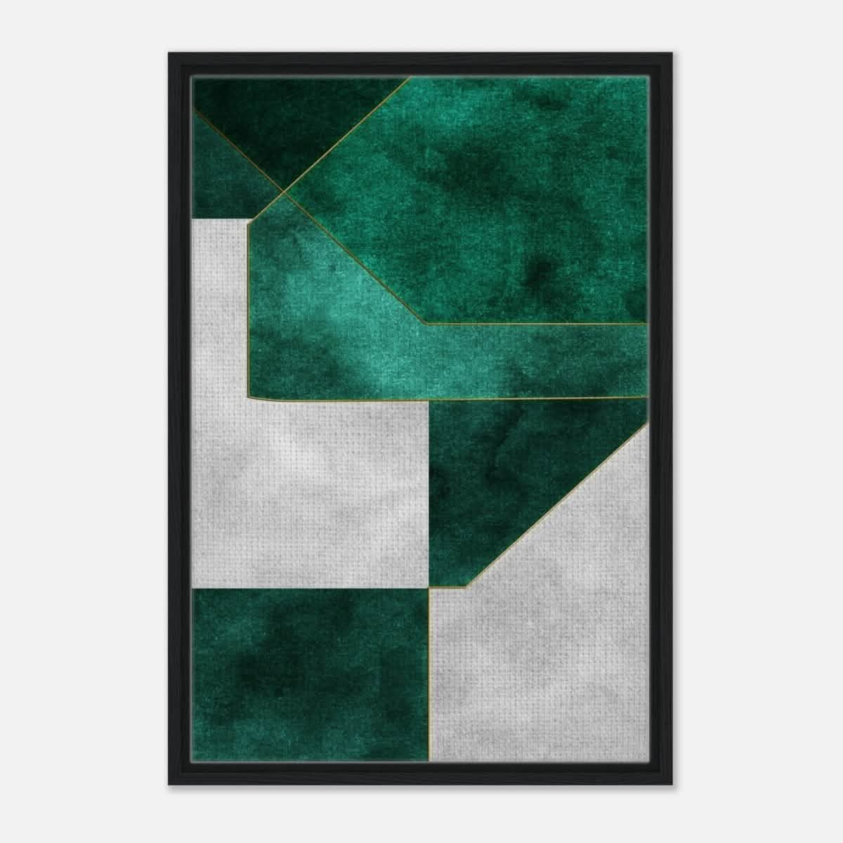 Modern Wall art Print | Da Vinci Abstract Wall art Print - Framed Canvas - 50x75 cm / 20x30″ - Black frame