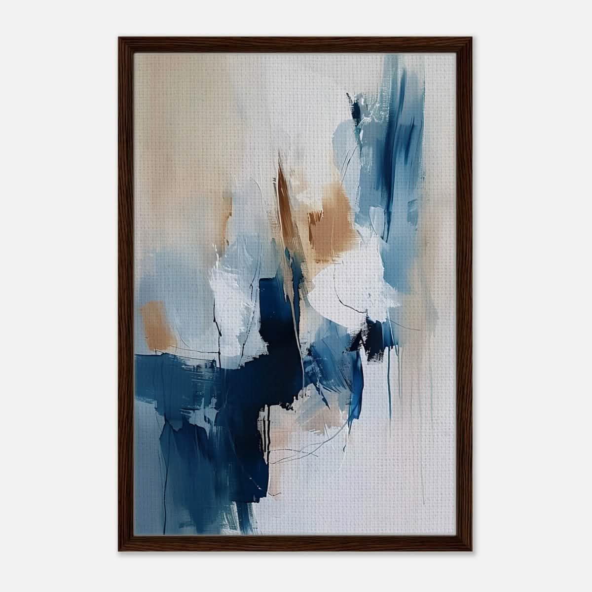 Modern Wall art Print | Da Vinci Abstract Wall art Print - Framed Canvas - 50x75 cm / 20x30″ - Dark wood frame