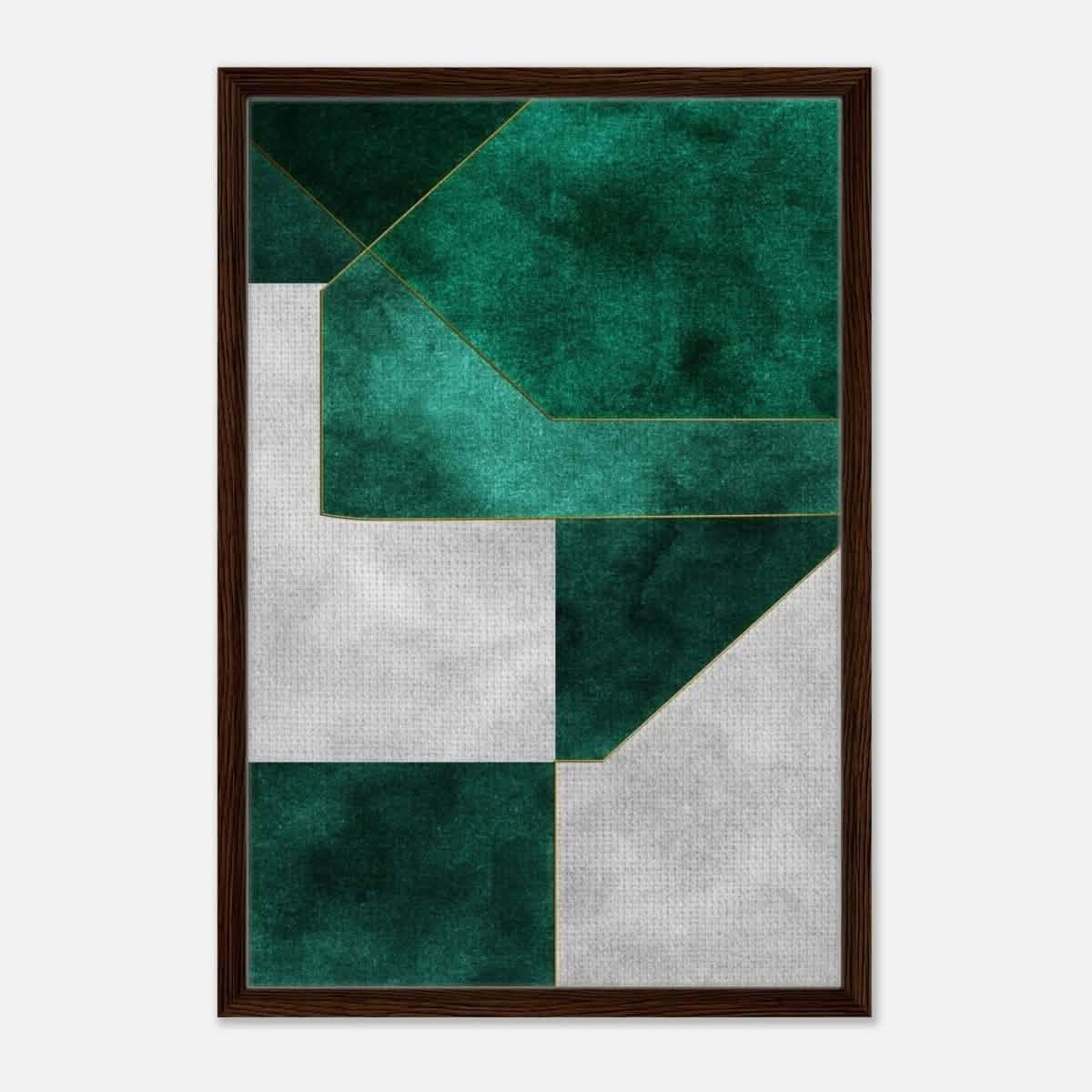 Modern Wall art Print | Da Vinci Abstract Wall art Print - Framed Canvas - 50x75 cm / 20x30″ - Dark wood frame