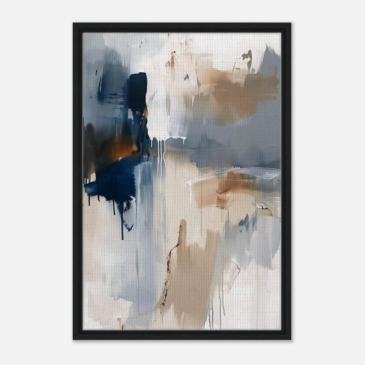 Modern Wall art Print | Da Vinci Abstract Wall art Print - Framed Canvas - 50x75 cm / 20x30″ - Black frame