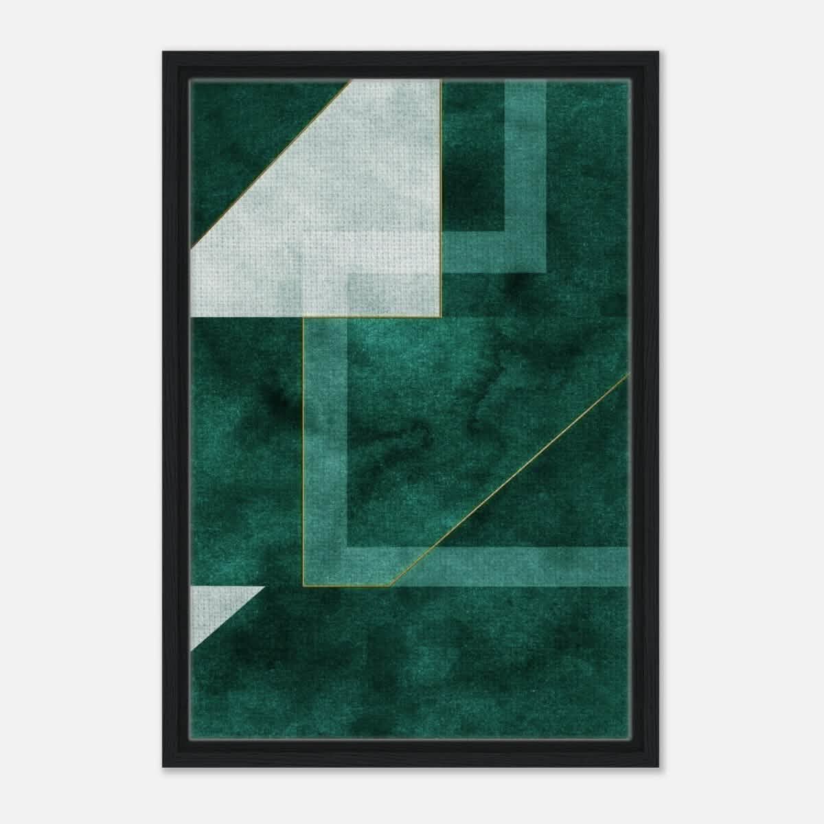 Modern Wall art Print | Da Vinci Abstract Wall art Print - Framed Canvas - 40x60 cm / 16x24″ - Black frame