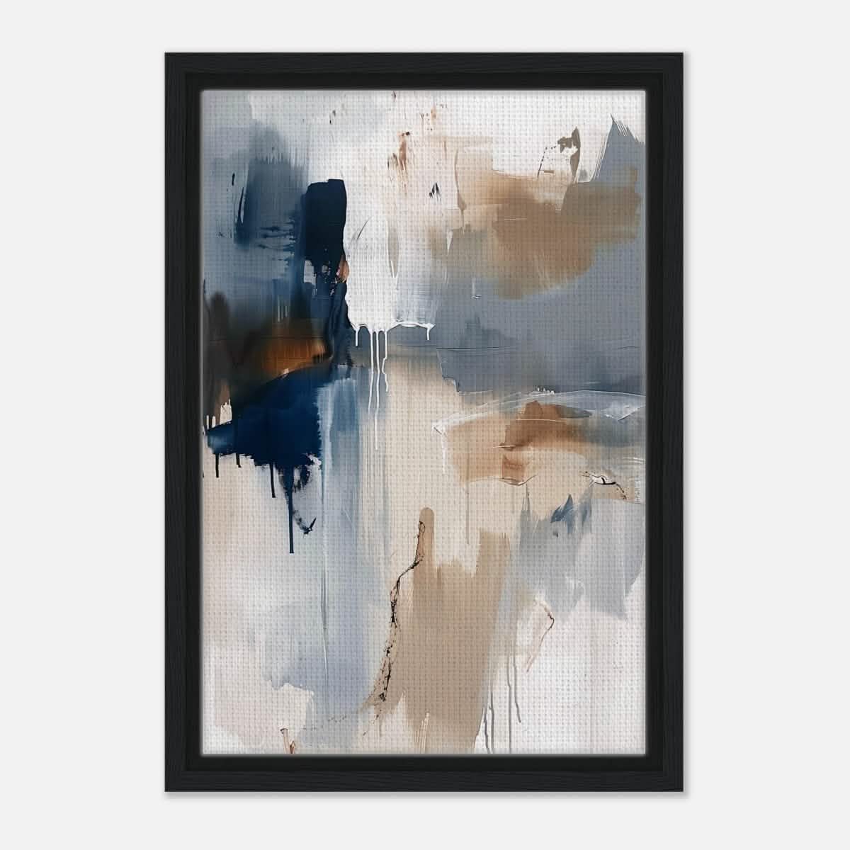Modern Wall art Print | Da Vinci Abstract Wall art Print - Framed Canvas - 30x45 cm / 12x18″ - Black frame