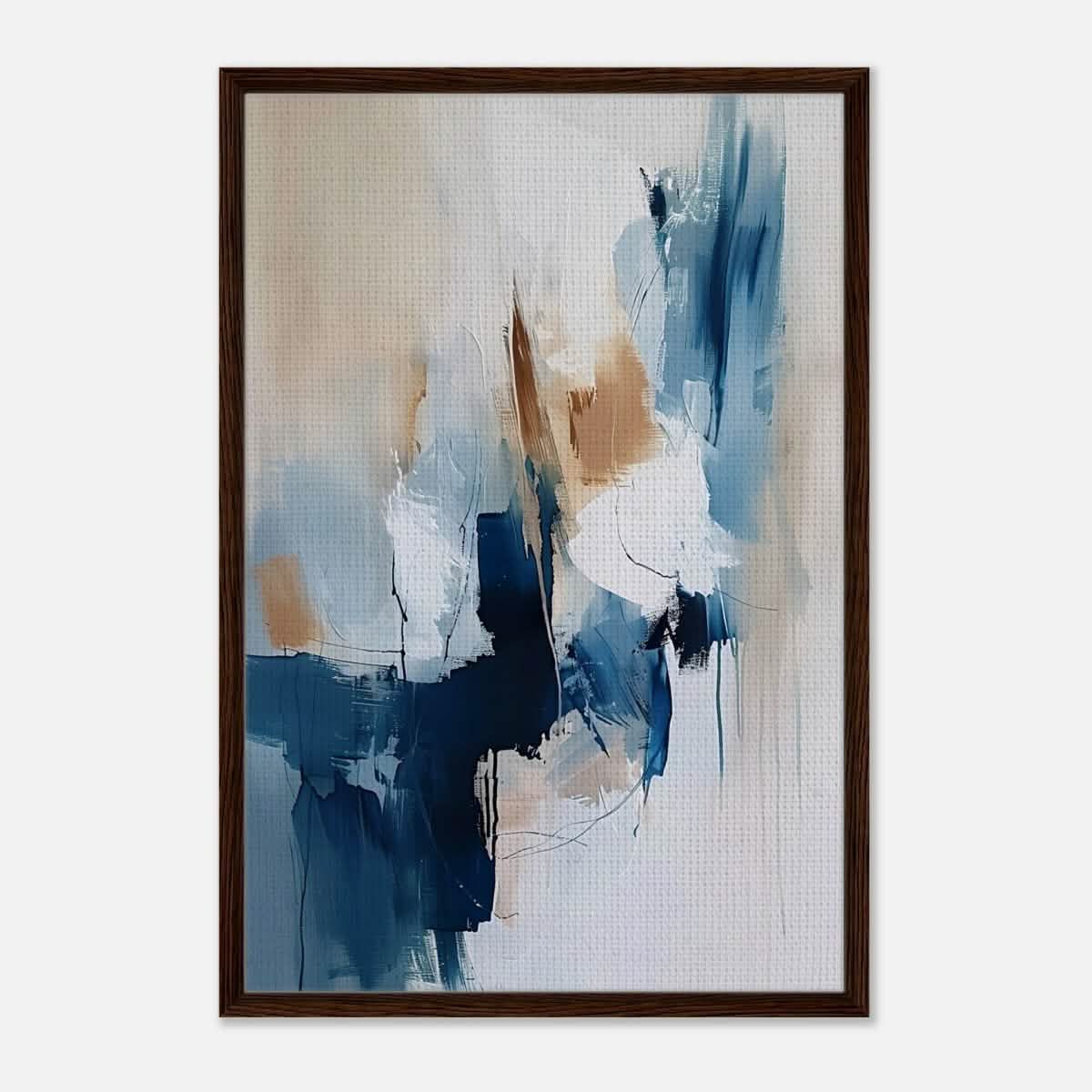 Modern Wall art Print | Da Vinci Abstract Wall art Print - Framed Canvas - 60x90 cm / 24x36″ - Dark wood frame