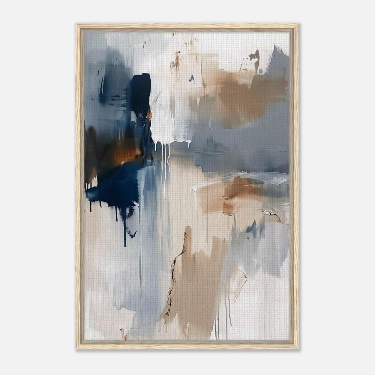 Modern Wall art Print | Da Vinci Abstract Wall art Print - Framed Canvas - 60x90 cm / 24x36″ - Wood frame