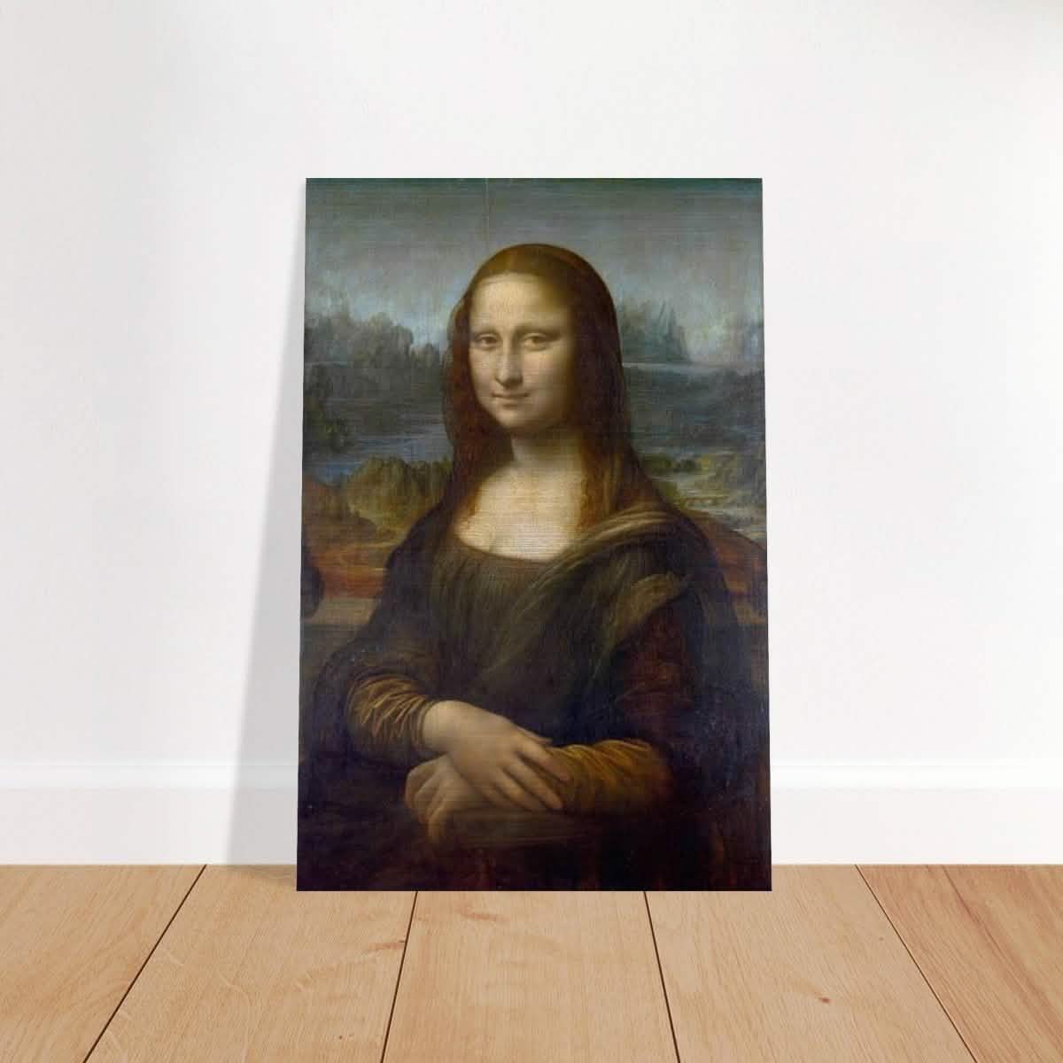 Mona Lisa by Leonardo da Vinci - Brushed Aluminum Print - 60x90 cm / 24x36″ -