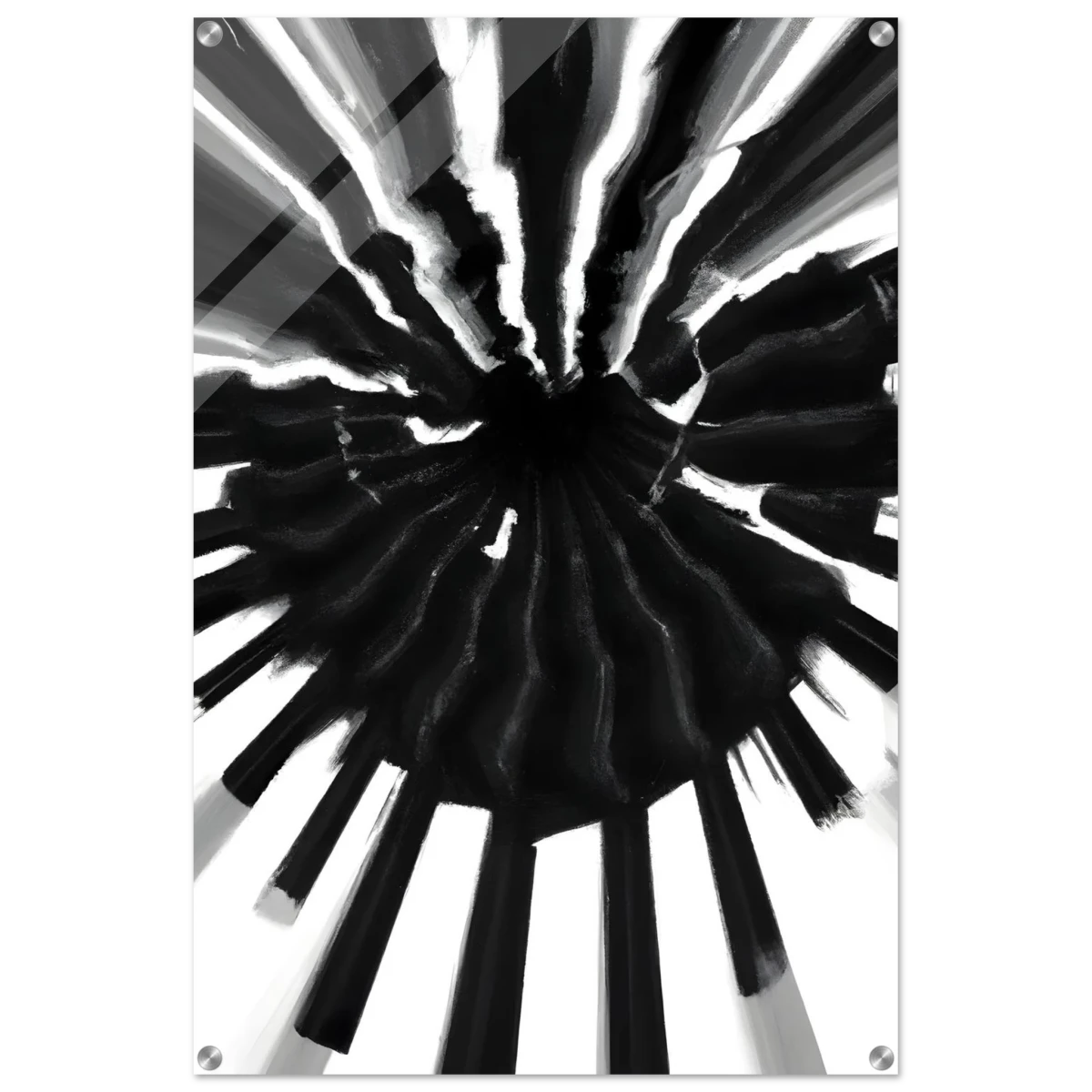 Monochrome Pulse | Modern Abstract Expressionist Wall art Print - Acrylic Print - 60x90 cm / 24x36″ -