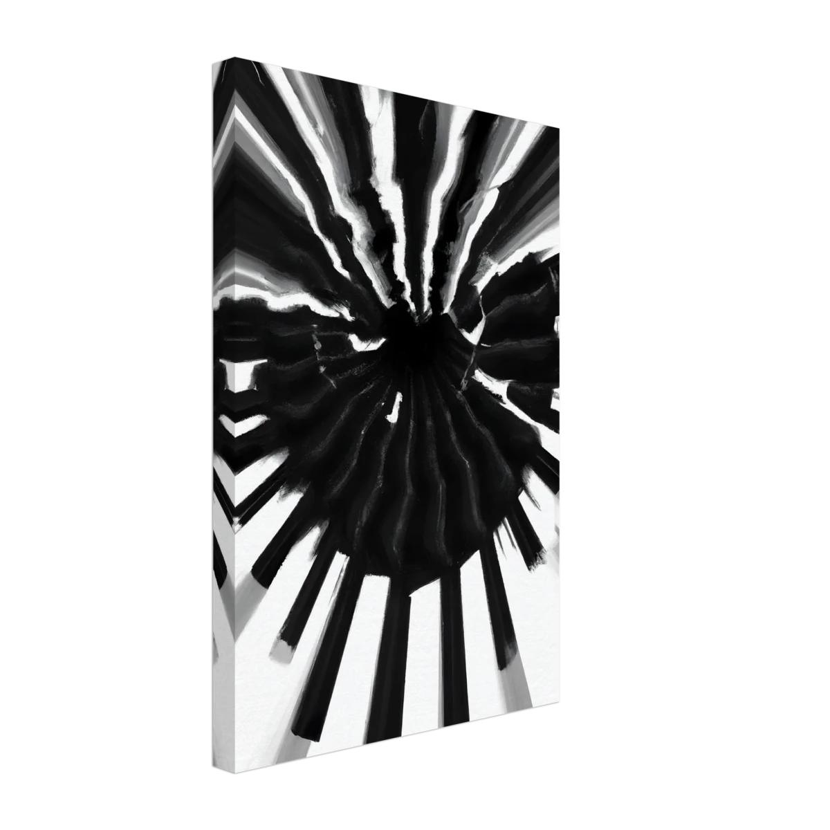 Monochrome Pulse | Modern Abstract Expressionist Wall art Print - Canvas - 30x45 cm / 12x18″ -