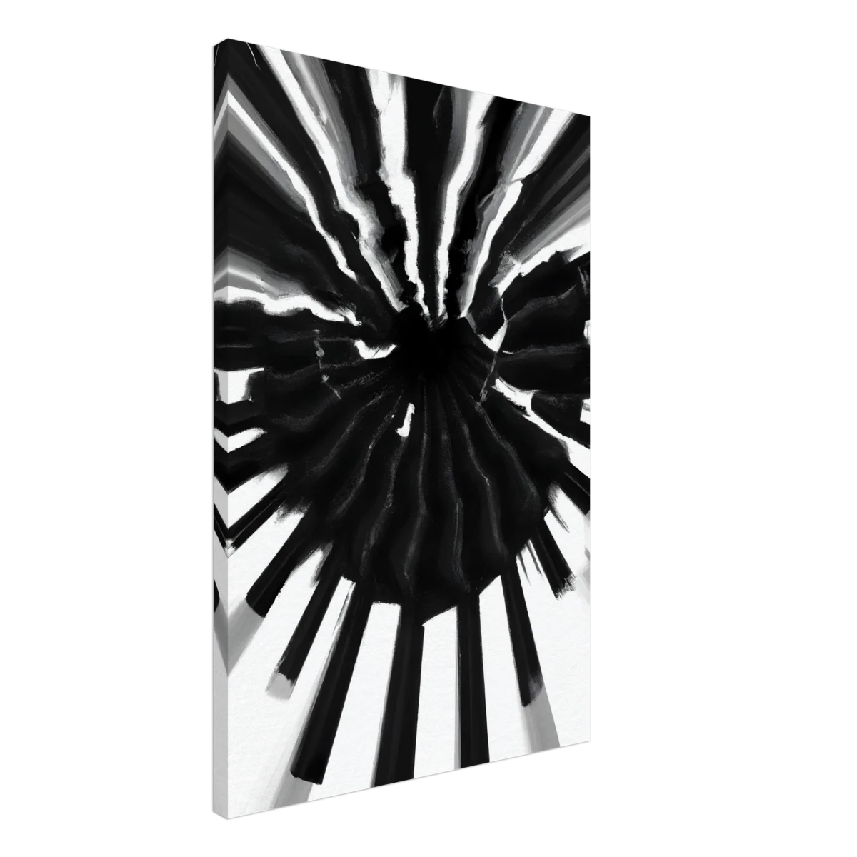 Monochrome Pulse | Modern Abstract Expressionist Wall art Print - Canvas - 50x75 cm / 20x30″ -