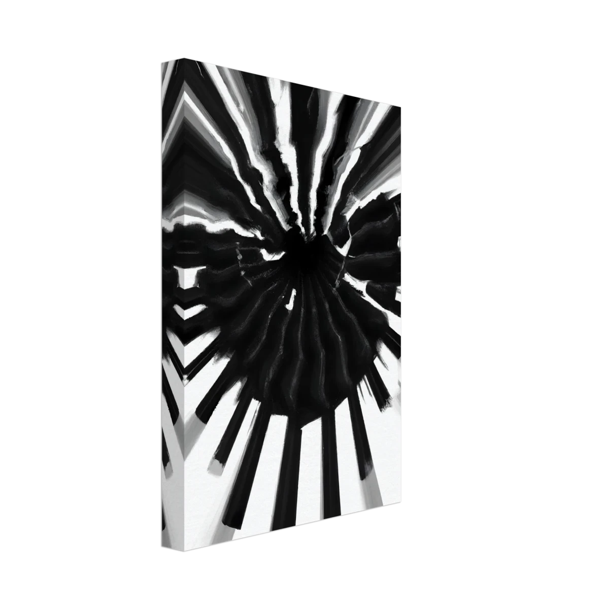 Monochrome Pulse | Modern Abstract Expressionist Wall art Print - Canvas - 20x30 cm / 8x12″ -