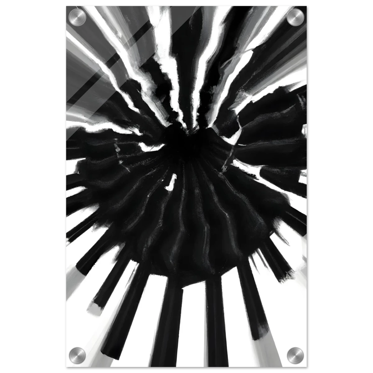 Monochrome Pulse | Modern Abstract Expressionist Wall art Print - Acrylic Print - 30x45 cm / 12x18″ -