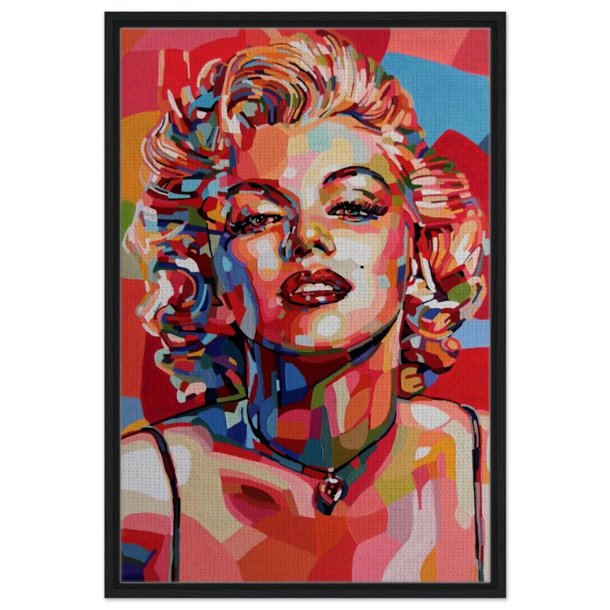 “Monroe Mosaic” | Wall Art Print - Framed Canvas - 60x90 cm / 24x36″ - Black frame