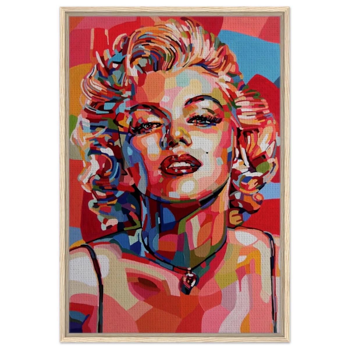 “Monroe Mosaic” | Wall Art Print - Framed Canvas - 60x90 cm / 24x36″ - Wood frame