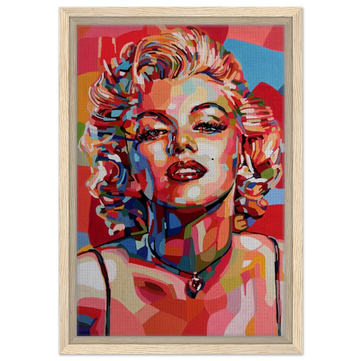 “Monroe Mosaic” | Wall Art Print - Framed Canvas - 30x45 cm / 12x18″ - Wood frame