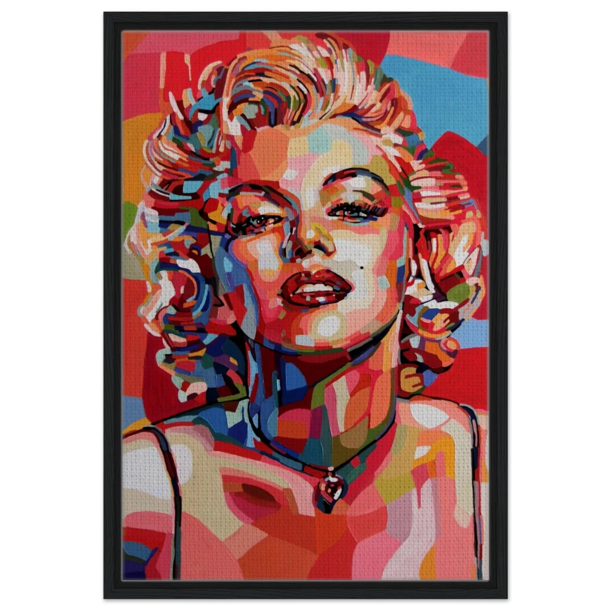 “Monroe Mosaic” | Wall Art Print - Framed Canvas - 50x75 cm / 20x30″ - Black frame