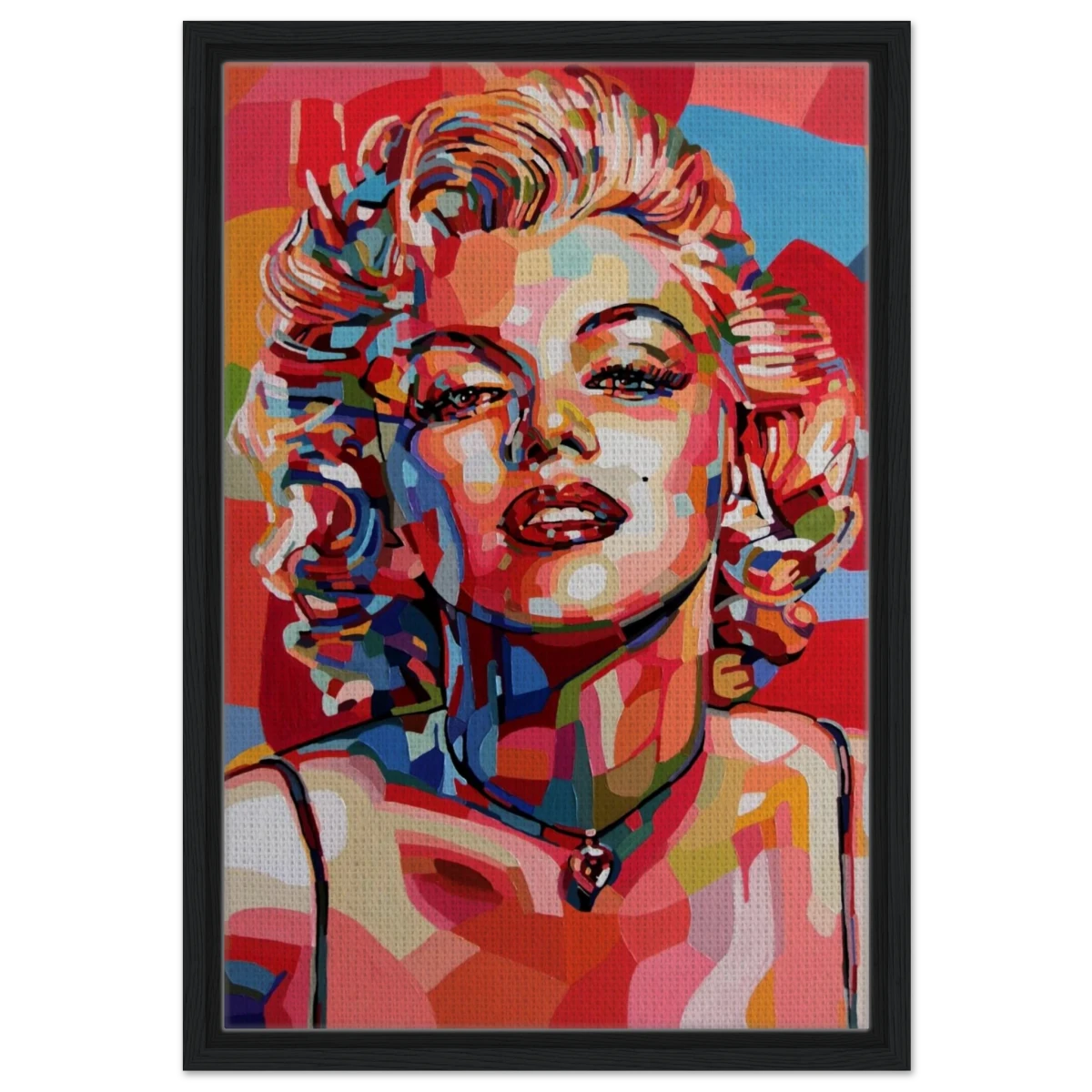 “Monroe Mosaic” | Wall Art Print - Framed Canvas - 40x60 cm / 16x24″ - Black frame