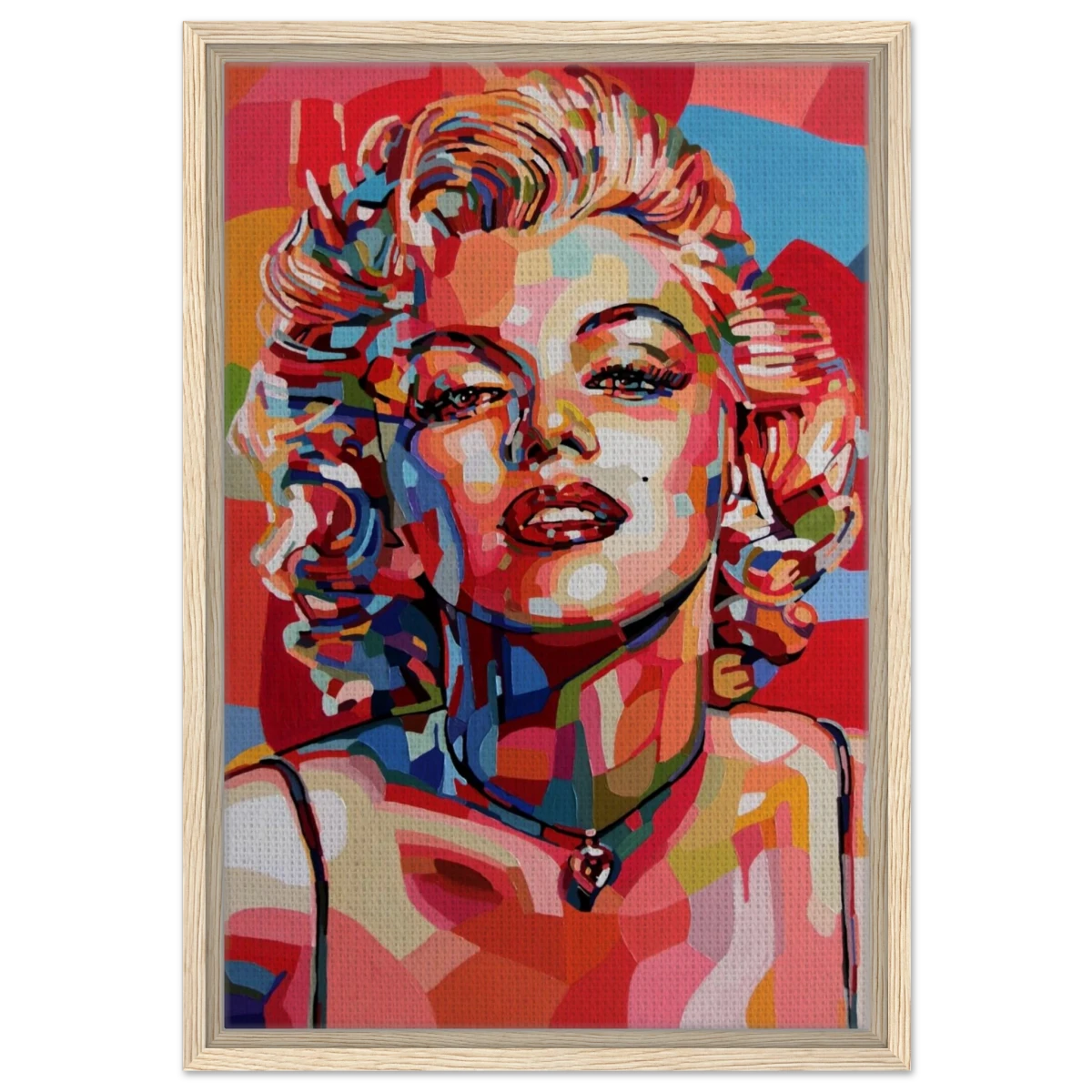 “Monroe Mosaic” | Wall Art Print - Framed Canvas - 40x60 cm / 16x24″ - Wood frame