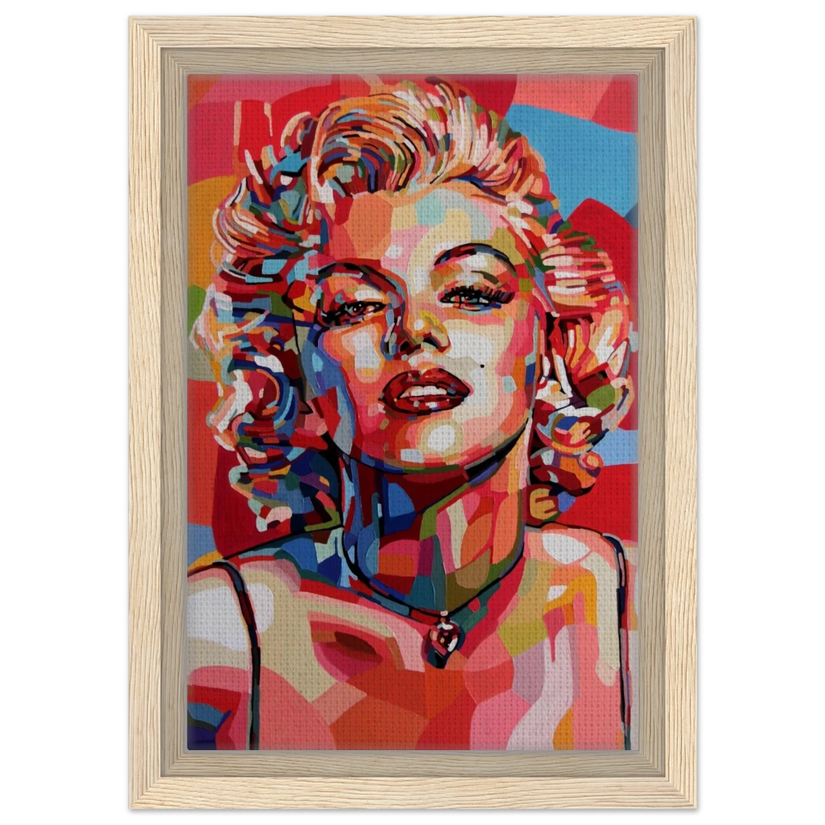 “Monroe Mosaic” | Wall Art Print - Framed Canvas - 20x30 cm / 8x12″ - Wood frame