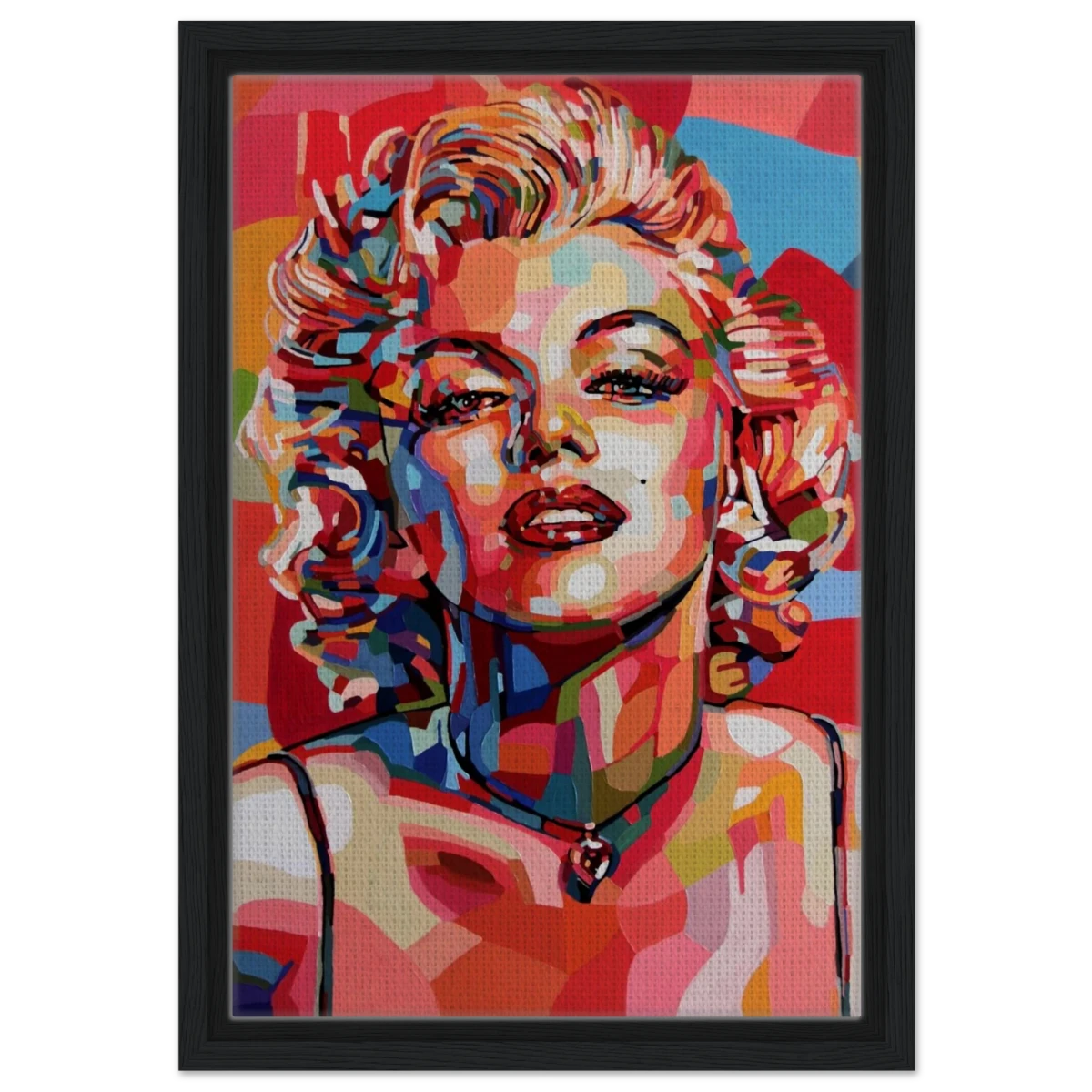 “Monroe Mosaic” | Wall Art Print - Framed Canvas - 30x45 cm / 12x18″ - Black frame